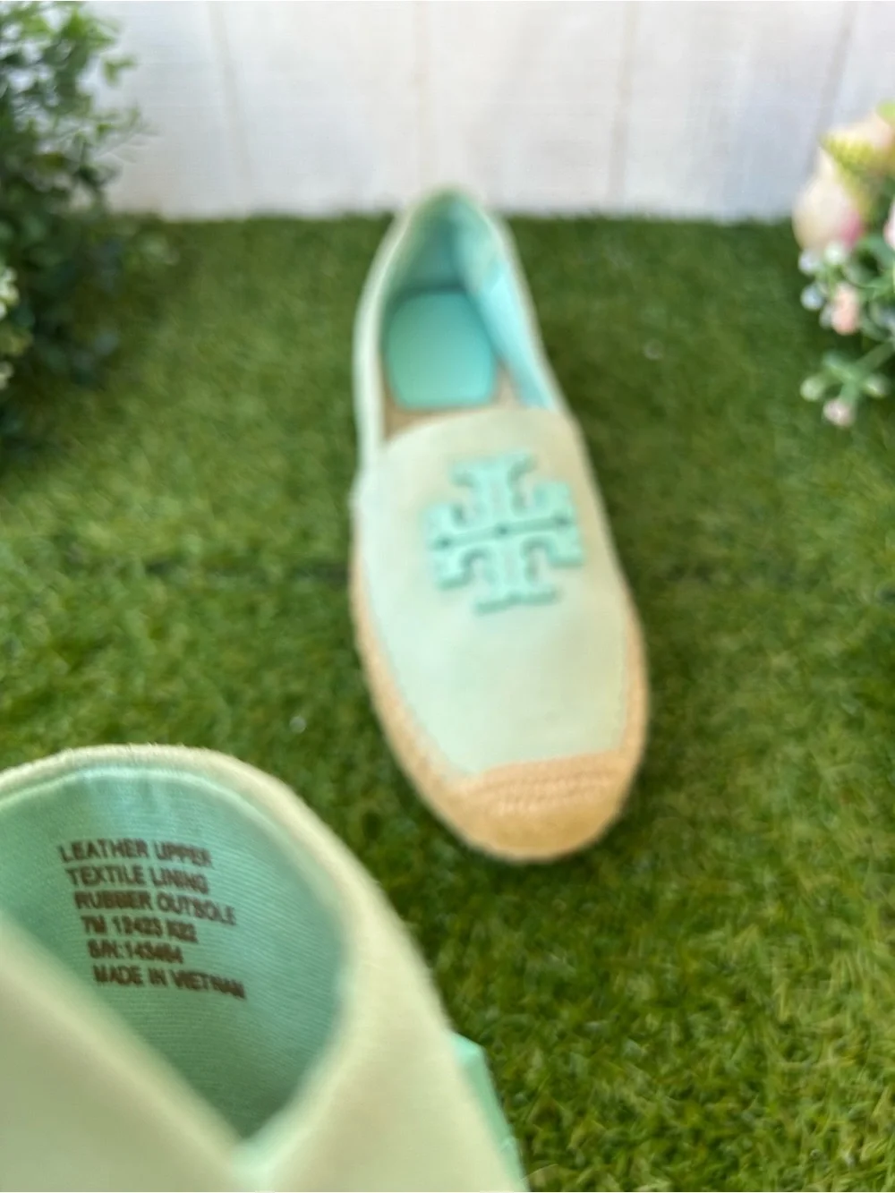 TORY BURCH Everly Platform Espadrille - Sea Bubble Suede size 7 new/no box